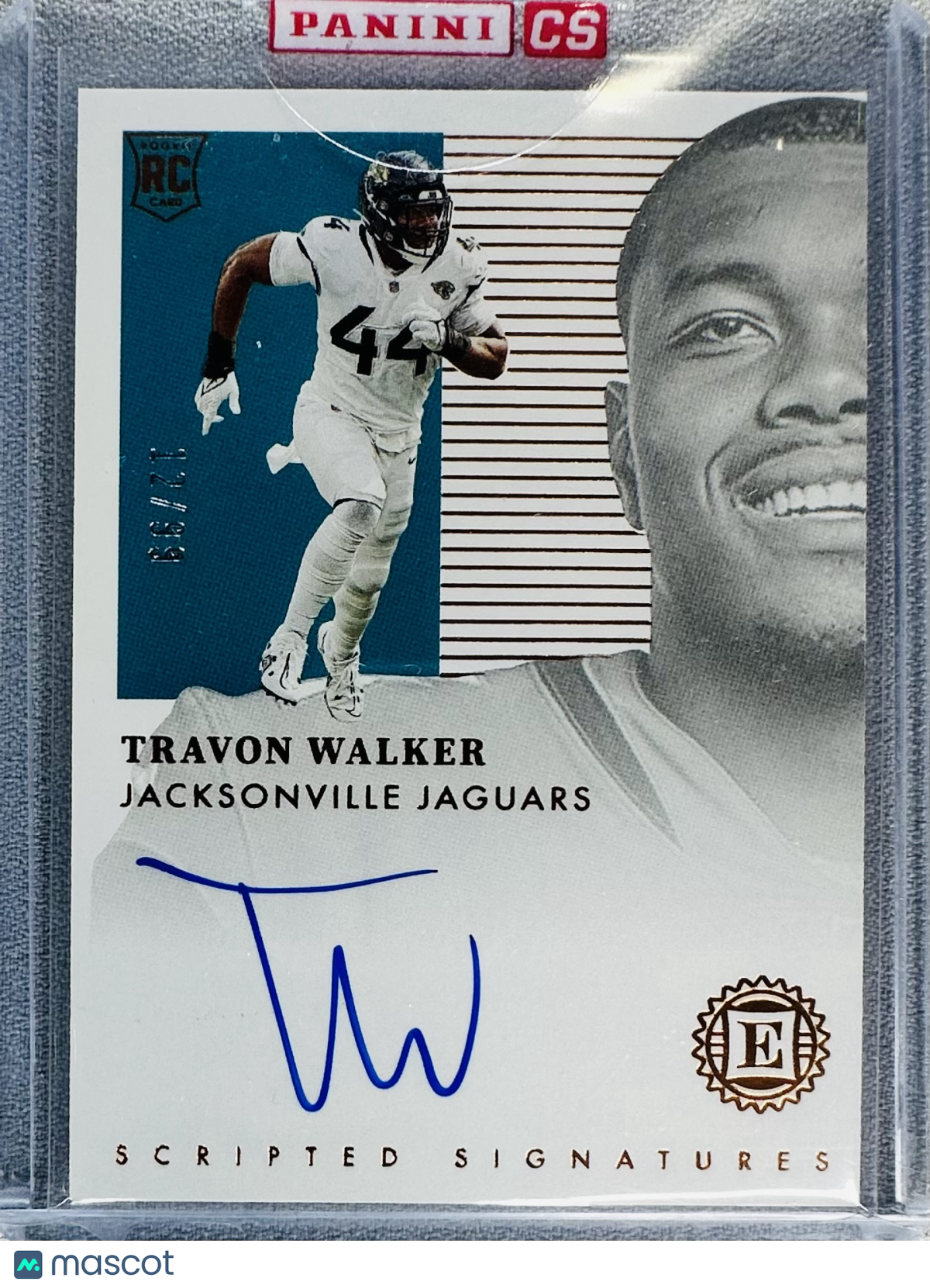 2022 Panini Encased Travon Walker Scripted Signatures /99 #SS-TW RC