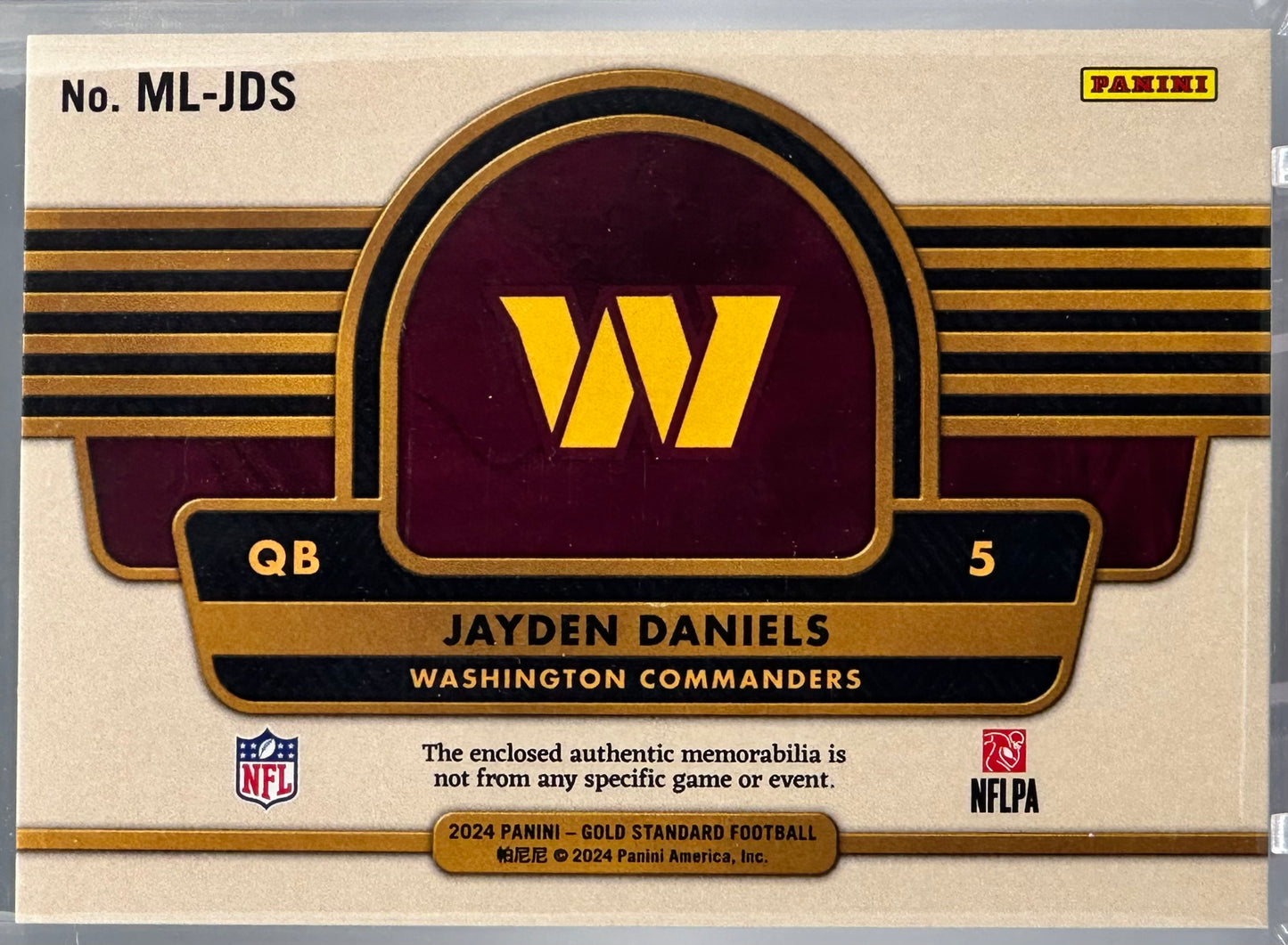 Jayden Daniels 2024 Panini Gold Standard Mother Lode /299 #ML-JDS RC