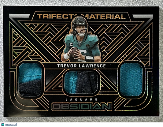 2022 Panini Obsidian Trevor Lawrence Trifecta Material Orange /75 #TFM-TLR