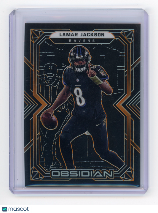 2022 Panini Obsidian Lamar Jackson Orange 65/75 #5