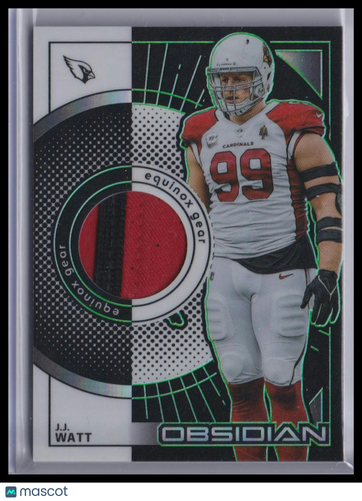 JJ Watt 2022 Panini Obsidian Equinox Gear Electric Etch Green /50 #EG-JJW