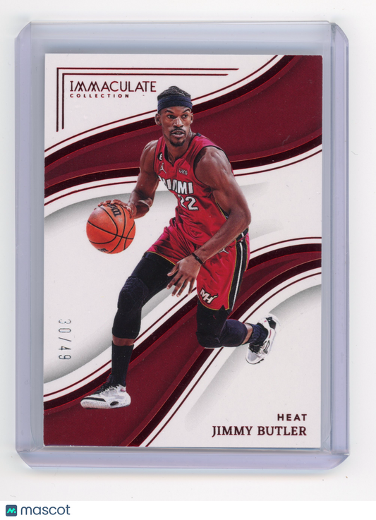 2022 Panini Immaculate Collection Jimmy Butler Red 30/49 #81