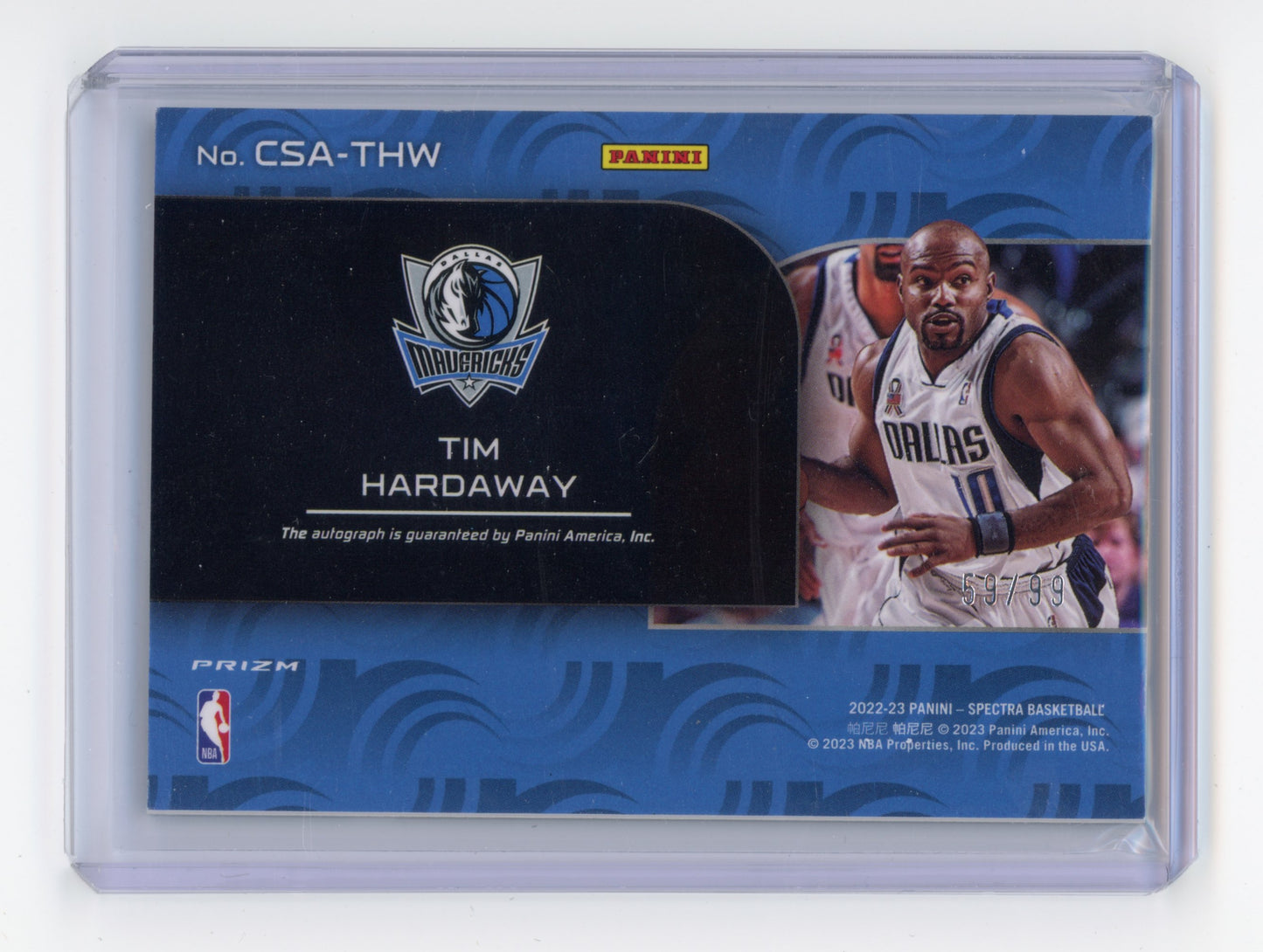 2022 Panini Spectra Tim Hardaway Catalysts Signature 59/99 #CSA-THW