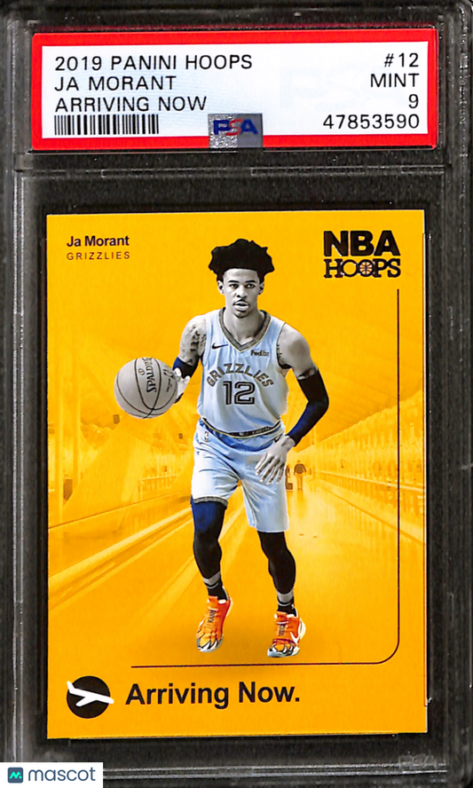 2019-20 Hoops Ja Morant Arriving Now RC #12 PSA 9