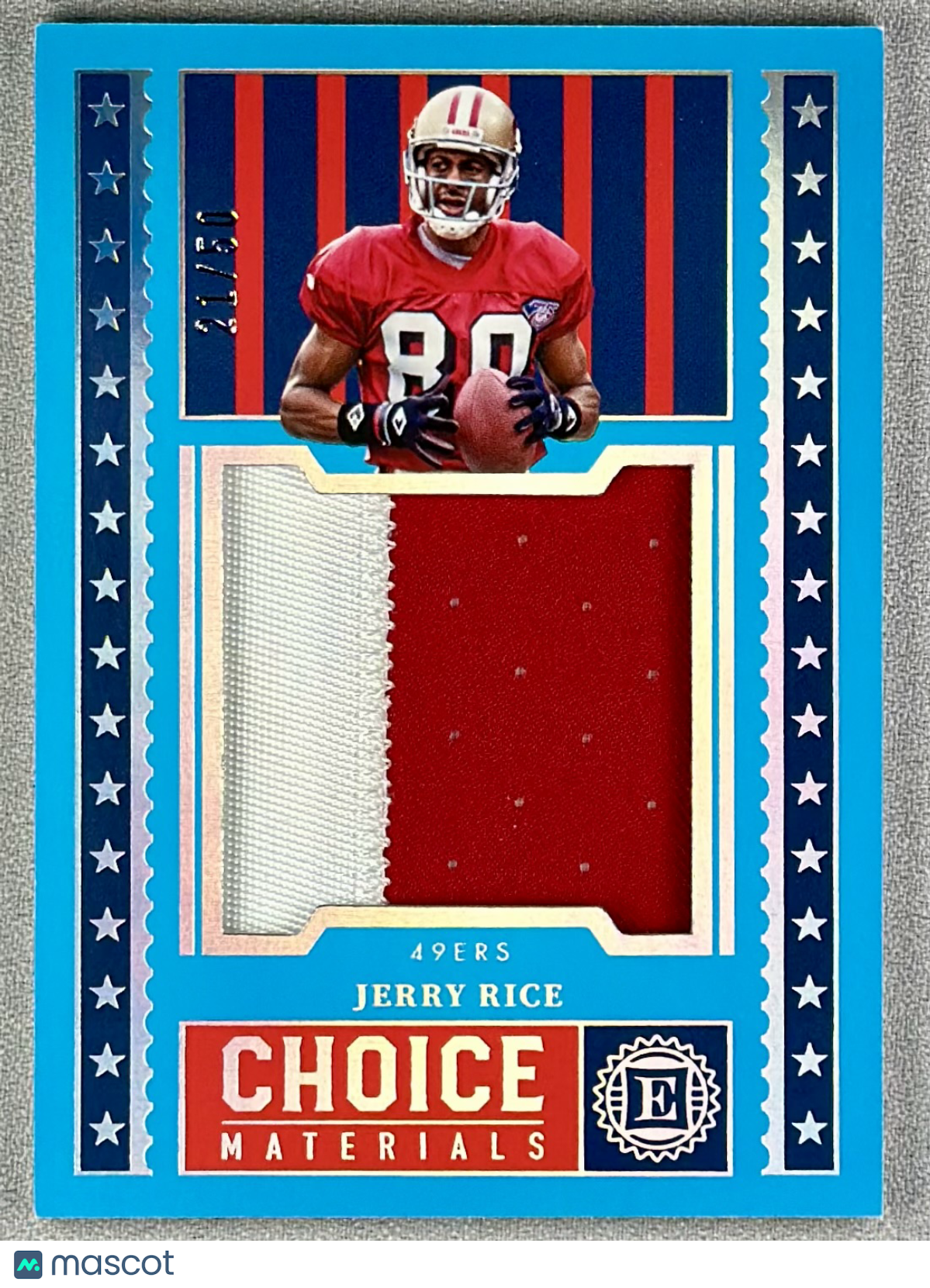 2022 Panini Encased Jerry Rice Choice Materials Sapphire /50 #CHM-12