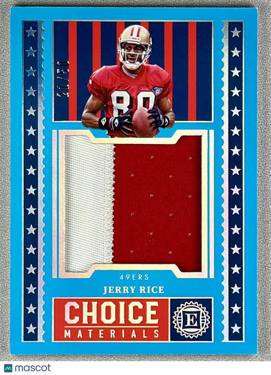 2022 Panini Encased Jerry Rice Choice Materials Sapphire /50 #CHM-12