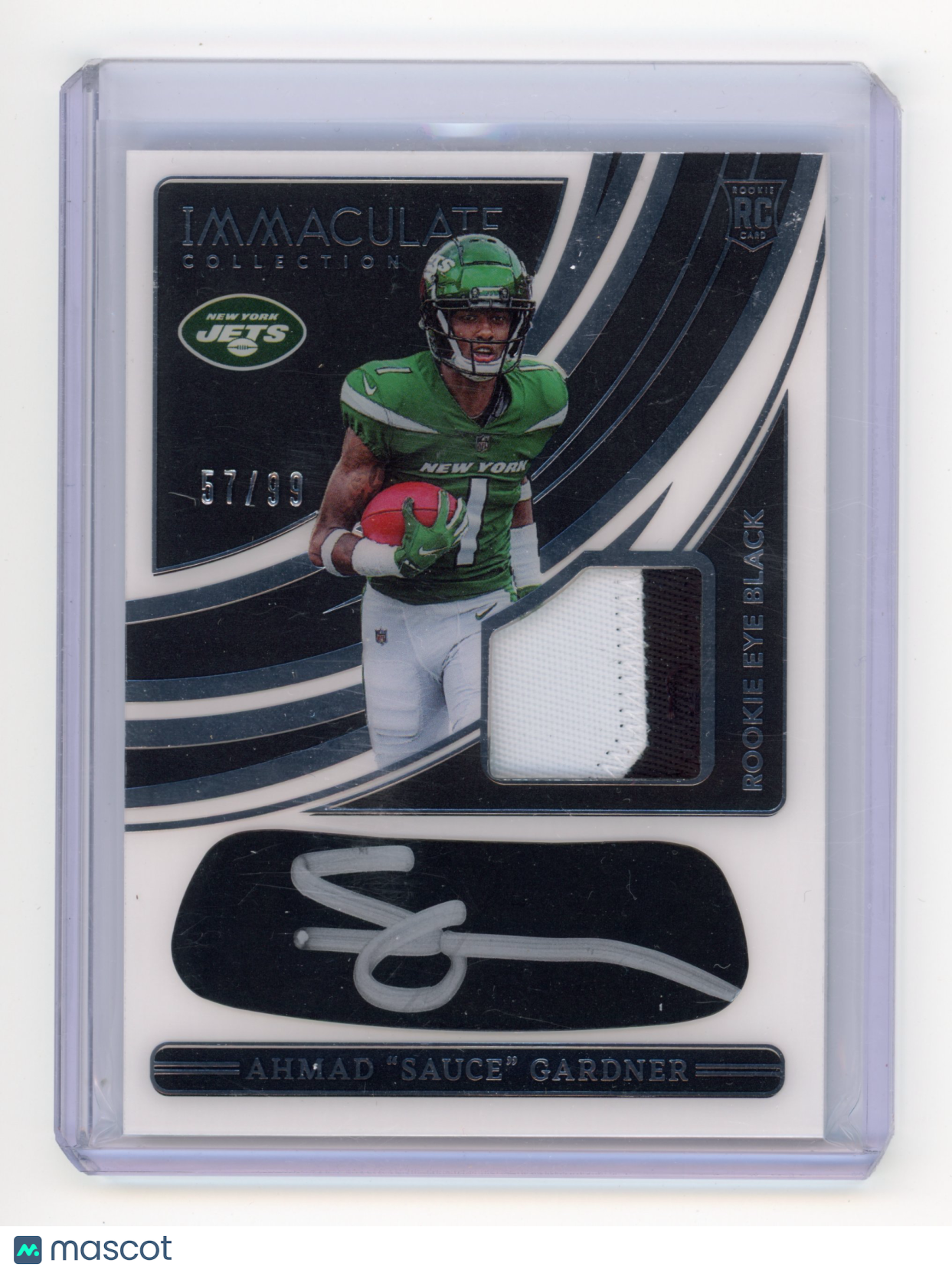 2022 Panini Immaculate Ahmad Gardner Rookie Eye Black Auto RC 57/99 #REB-ASG