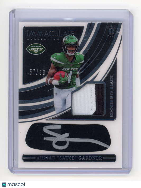 2022 Panini Immaculate Ahmad Gardner Rookie Eye Black Auto RC 57/99 #REB-ASG