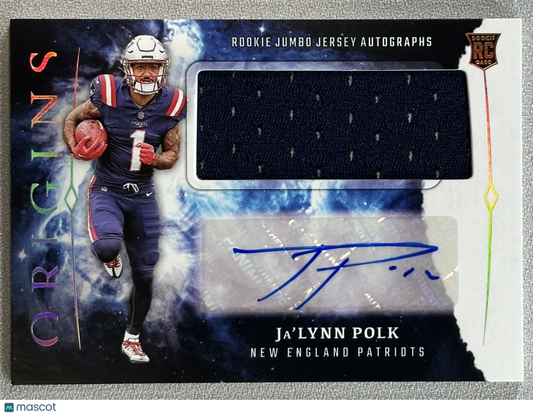 2024 Panini Origins Ja'Lynn Polk Rookie Jumbo Jersey Autographs #RJA-JPO RC