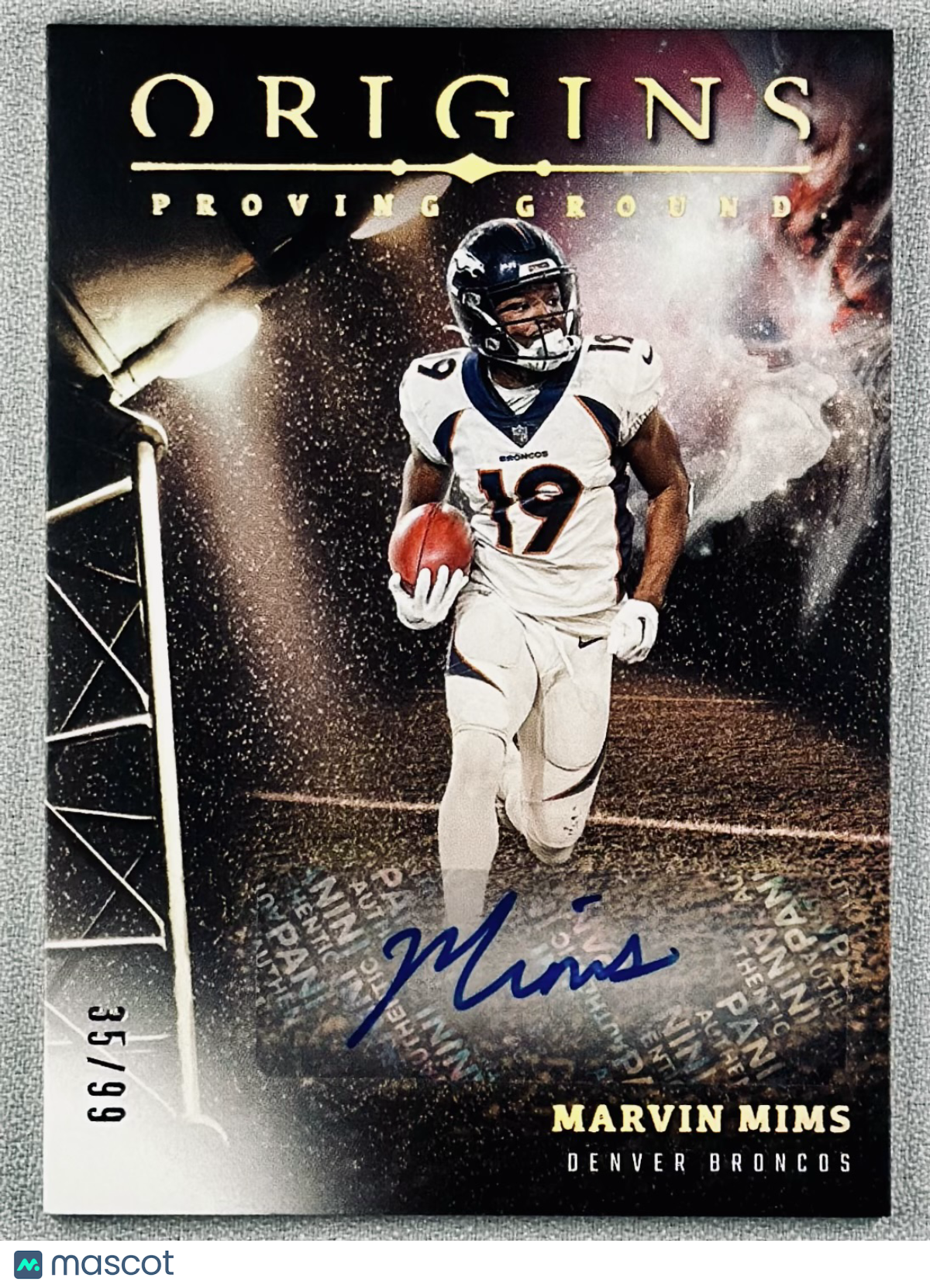 2024 Panini Origins Marvin Mims Proving Ground Signatures /99 #PGSMMI