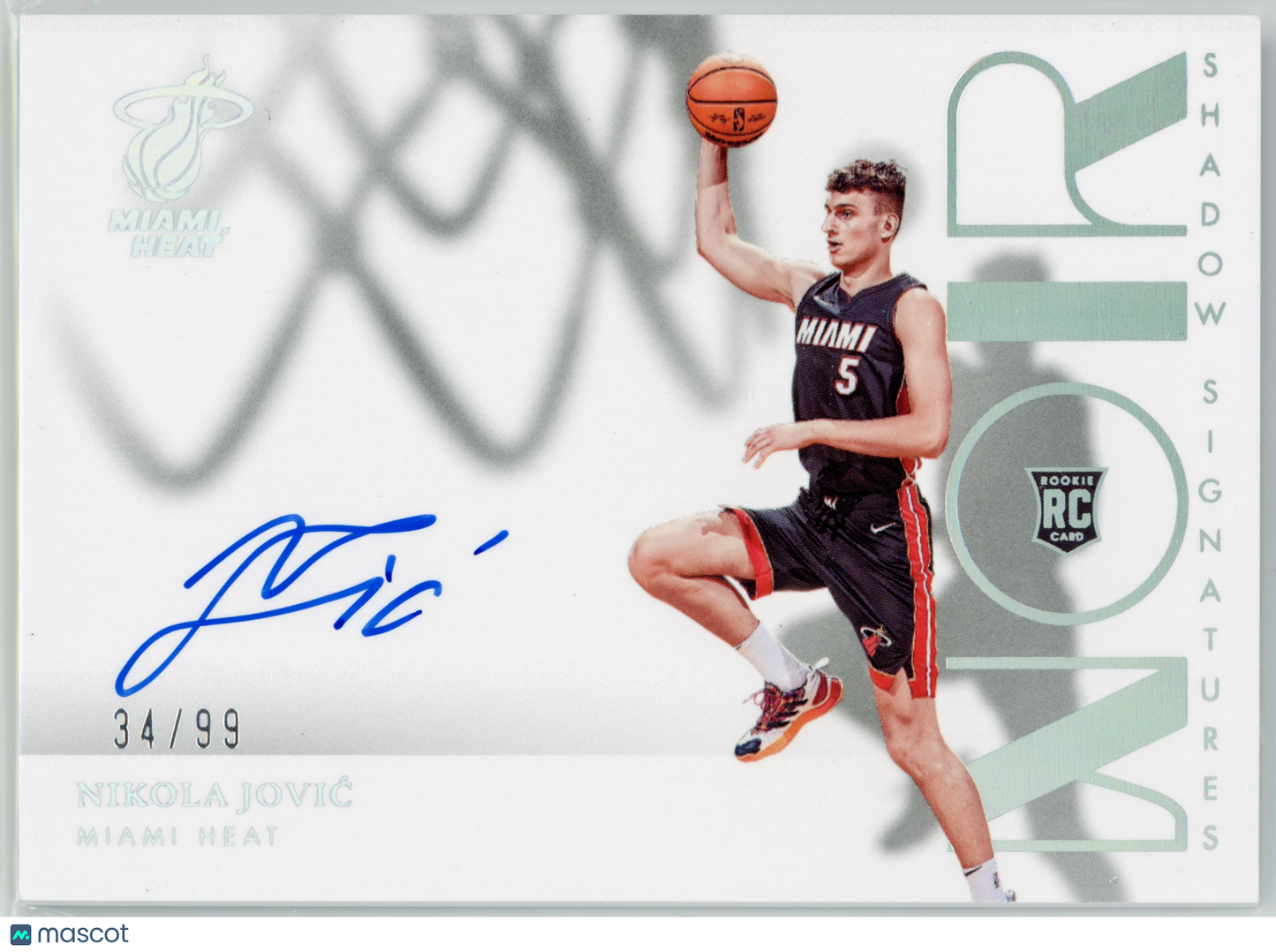 2022 Panini Noir Nikola Jović Shadow Signatures /99 #SHS-NJV