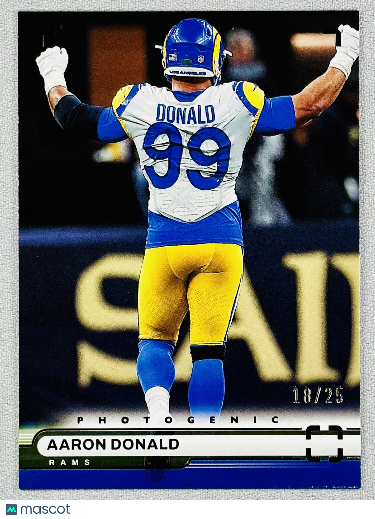 2022 Panini Chronicles Aaron Donald Photogenic Black /25 #PH-15