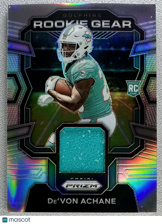 2023 Panini Prizm De'Von Achane Rookie Gear Silver #RG-DA RC