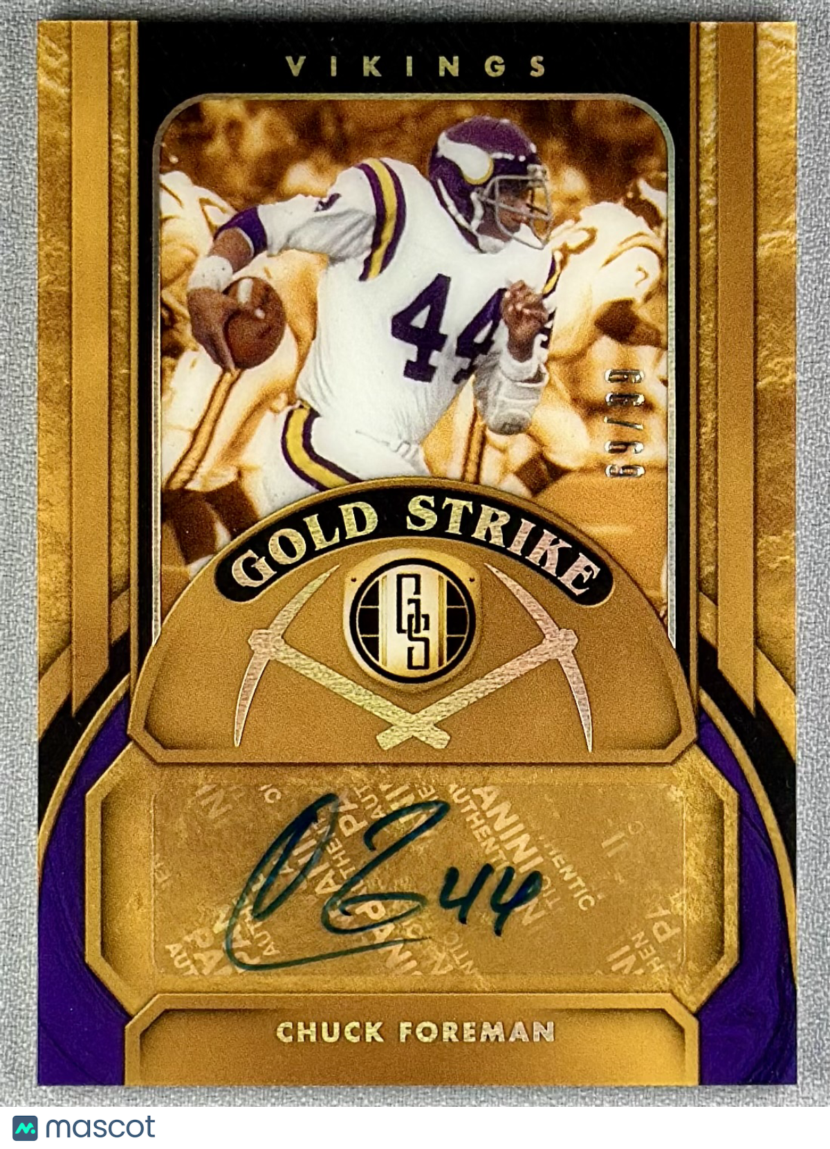 2024 Panini Gold Standard Chuck Foreman Gold Strike Auto /99 #GS-CFN