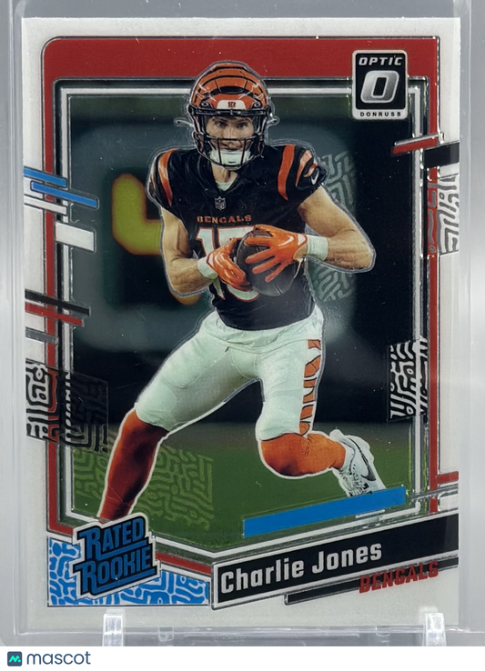 Charlie Jones 2023 Panini Donruss Optic #223 Rated Rookie