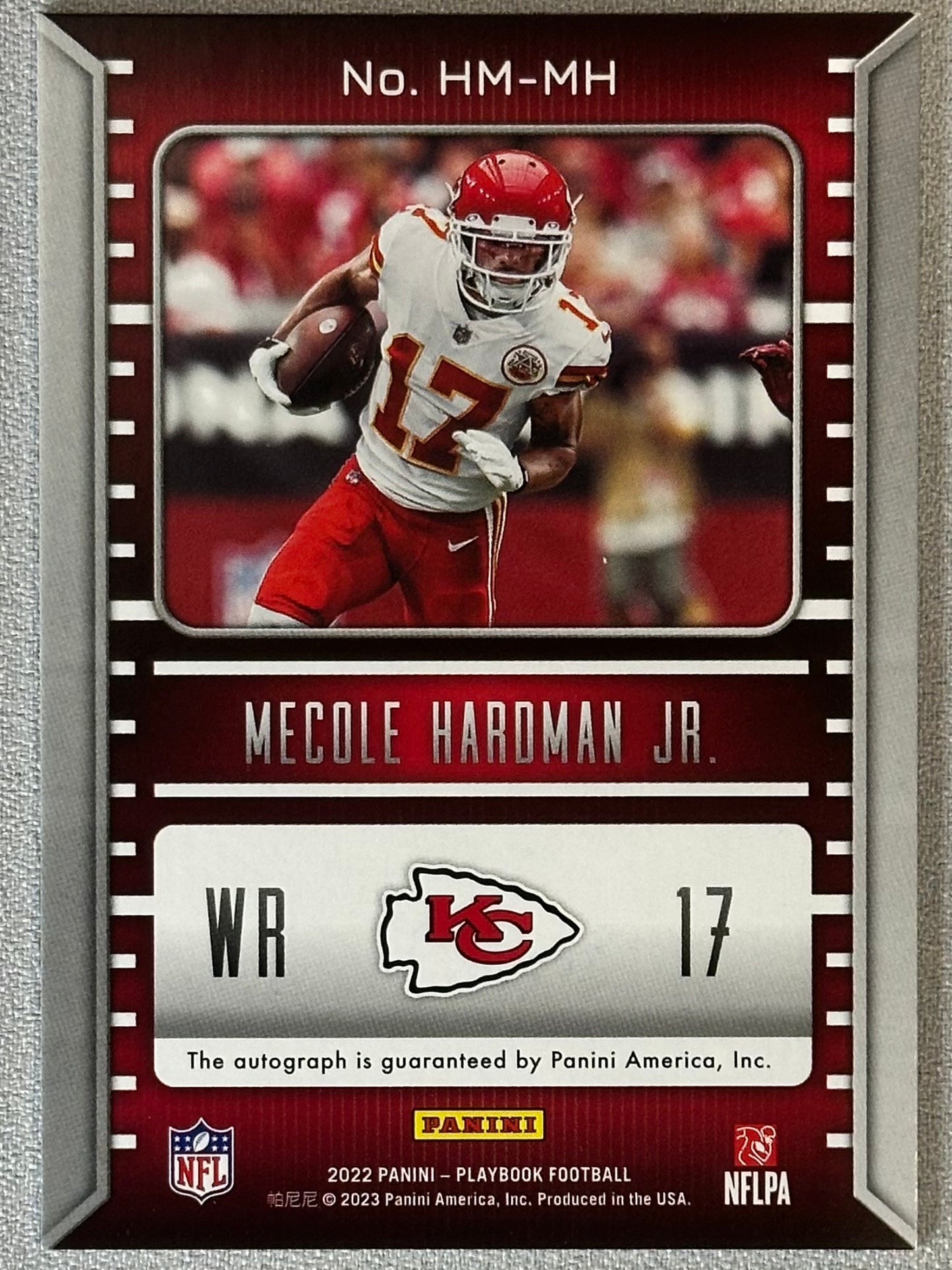 2022 Panini Playbook Mecole Hardman Jr. Hash Marks Gold /49 #HM-MH