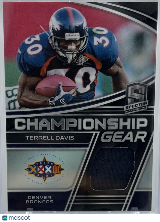 Terrell Davis 2022 Panini Spectra Championship Gear /99 #CG-TDA