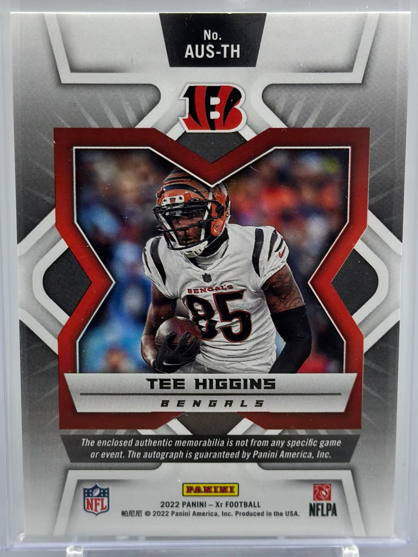 Tee Higgins 2022 Panini XR Auto Swatches Gold /10 #AUS-TH