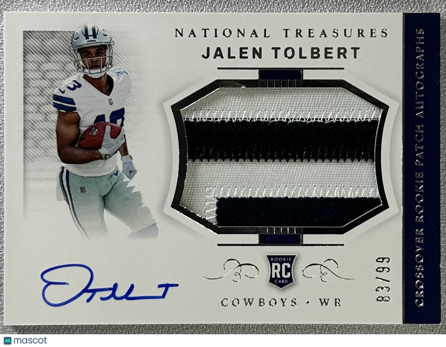 2022 Panini National Treasures Jalen Tolbert Crossover RPA /99 #CRPA-JT RC