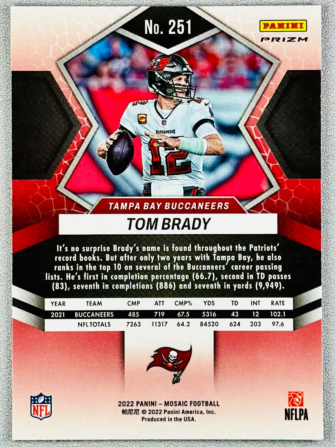 2022 Panini Mosaic Tom Brady Green Mosaic #296