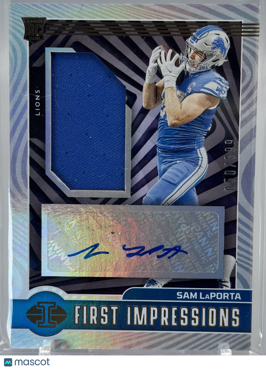 Sam LaPorta 2023 Panini Illusions First Impressions RPA /399 #131 RC