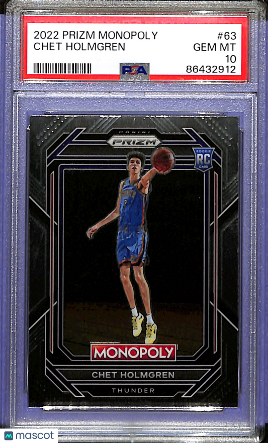 2022-23 Prizm Monopoly Chet Holmgren #63 PSA 10