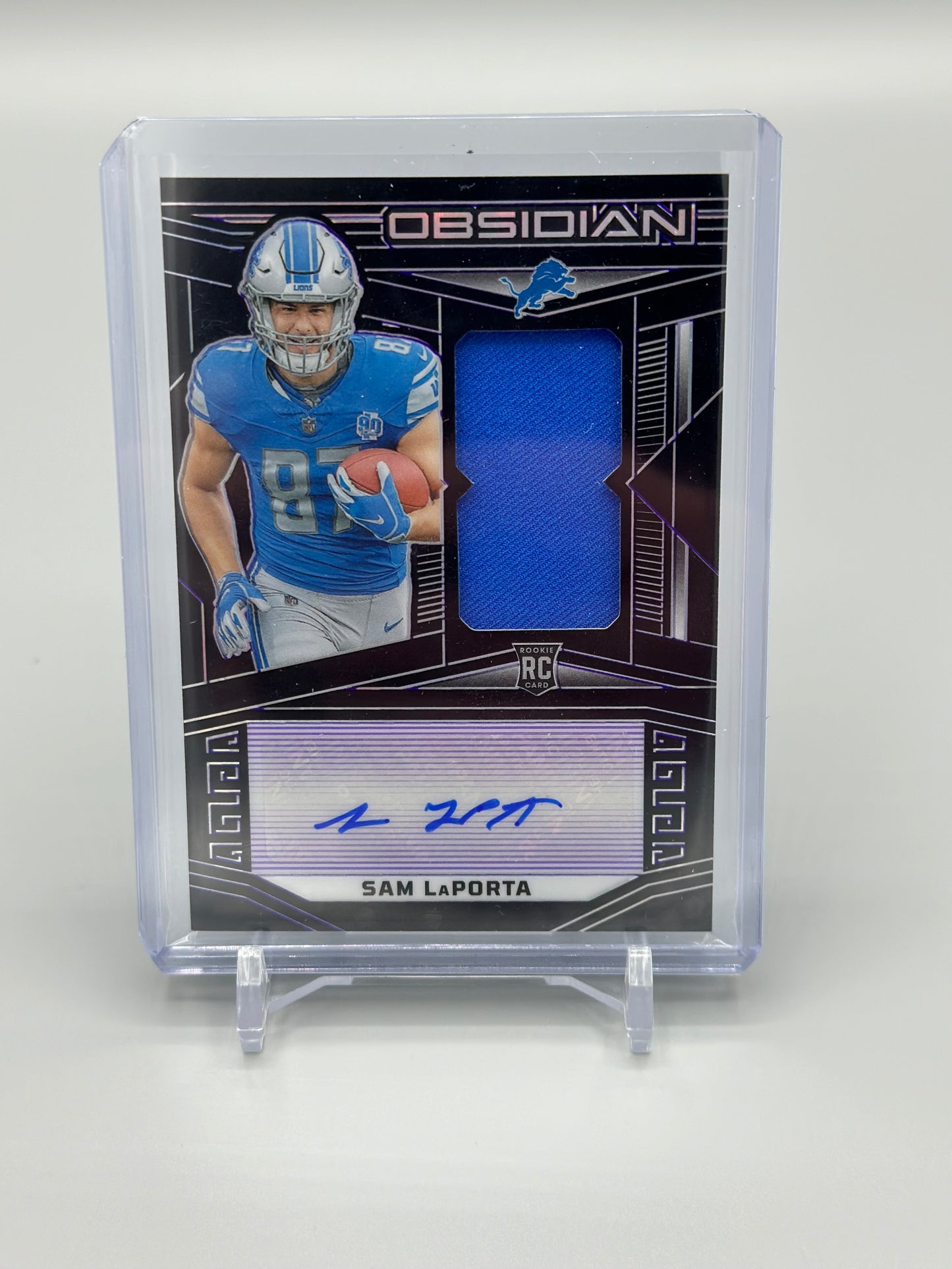 2023 Panini Obsidian Sam LaPorta Electric Etch Purple /75 #227