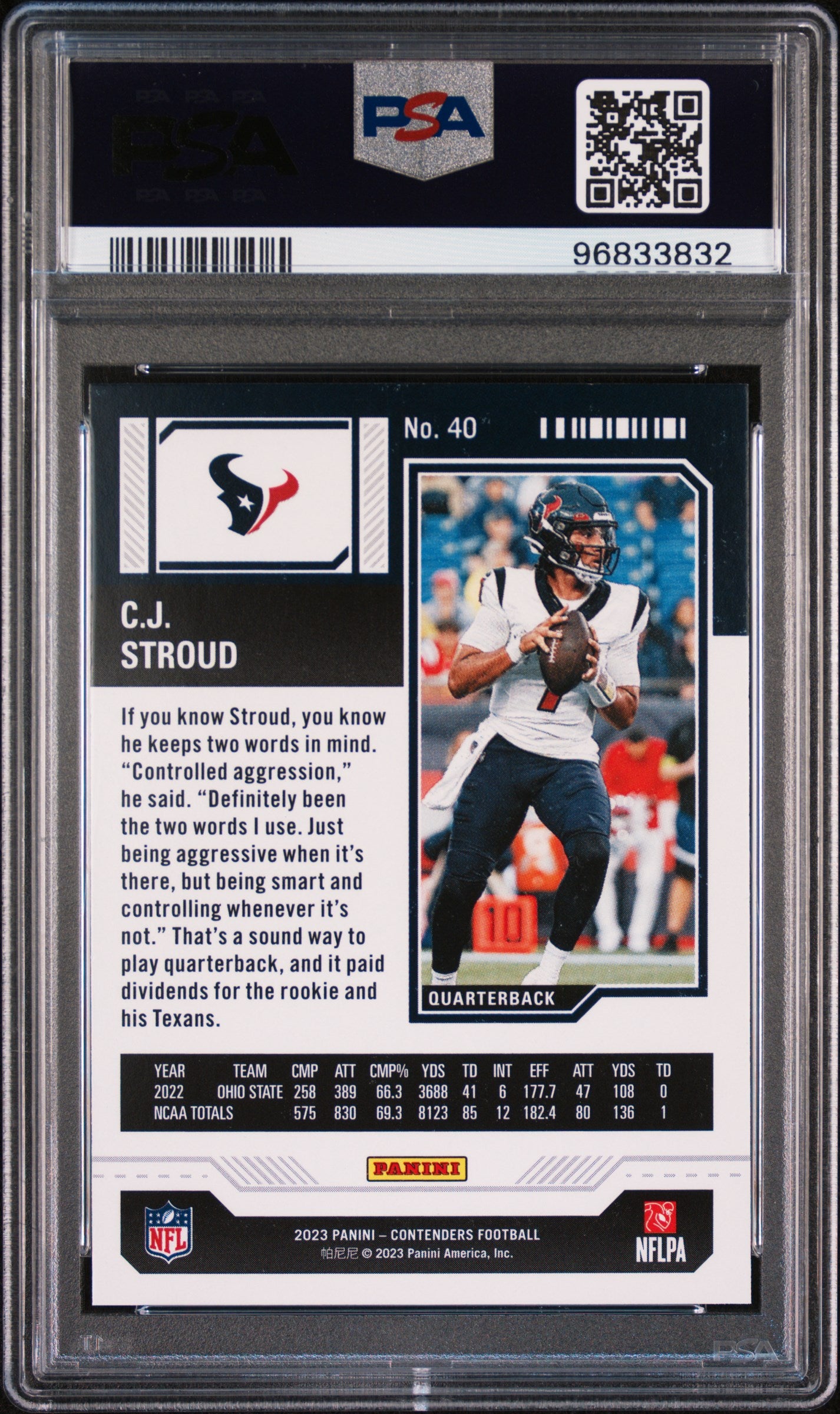 CJ Stroud 2023 Panini Contenders #40 PSA 9