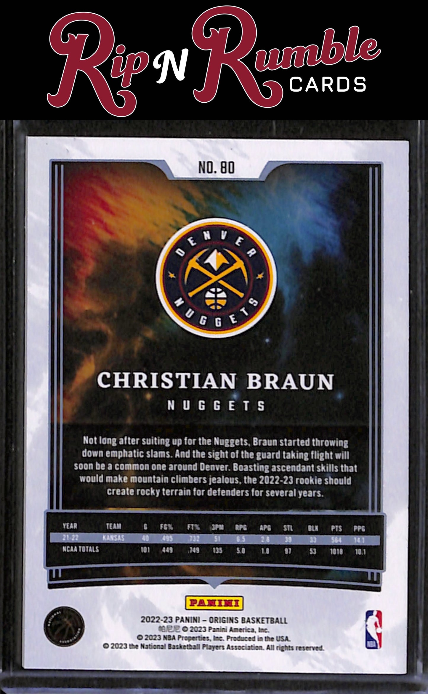 2022-23 Origins Christian Braun Maroon /115 #80