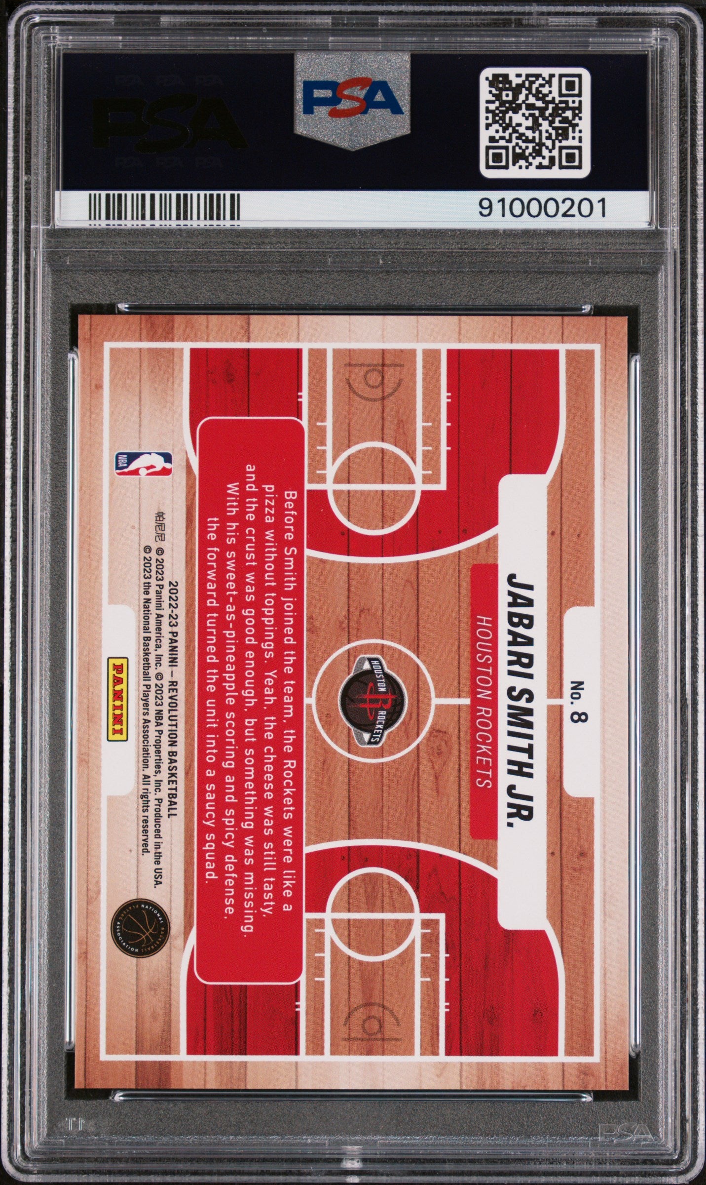 2022 Panini Revolution Jabari Smith JR. Prime Time Performers #8 PSA 10