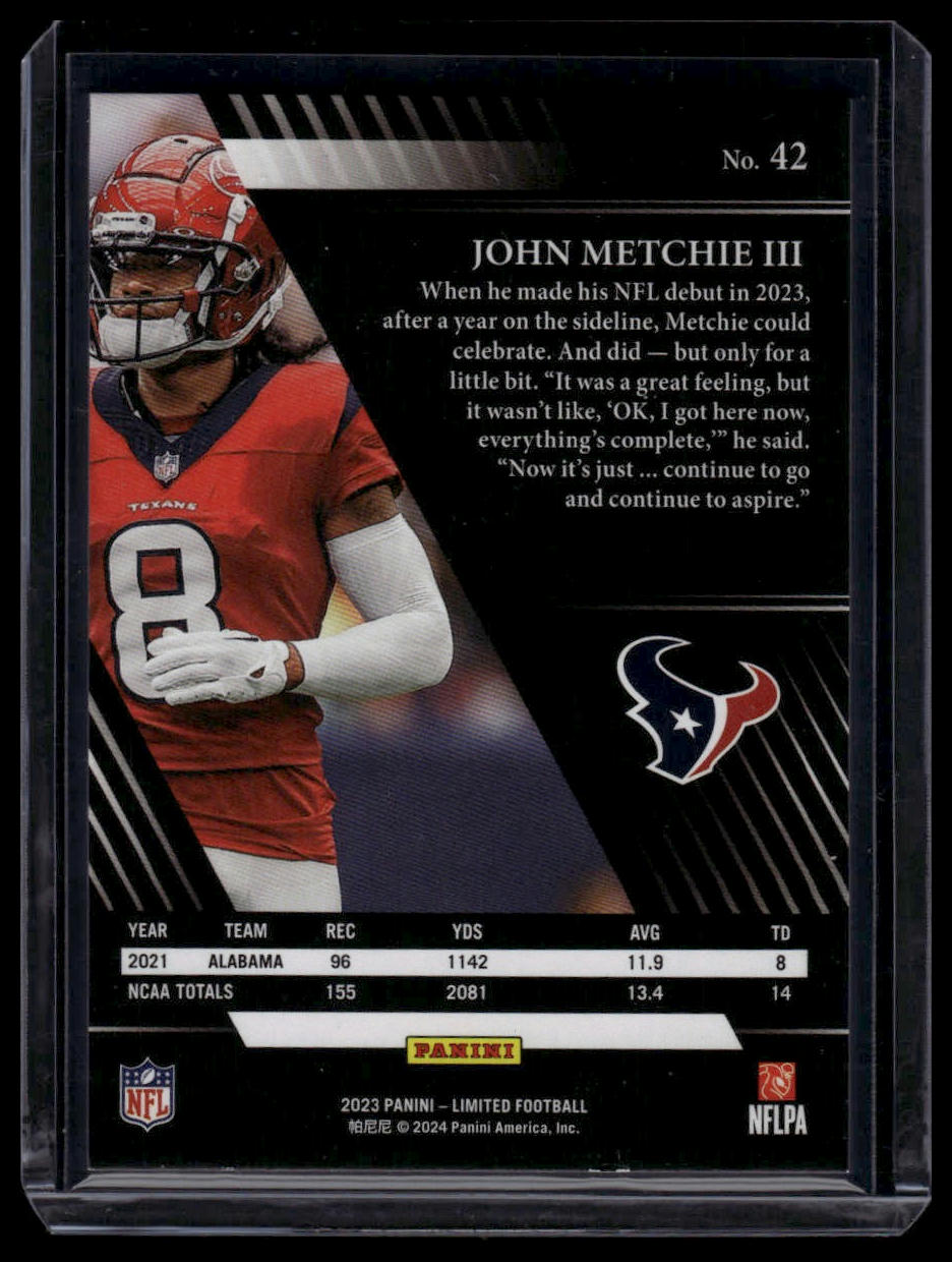 John Metchie III 2023 Panini Limited Silver Spotlight /150 #42