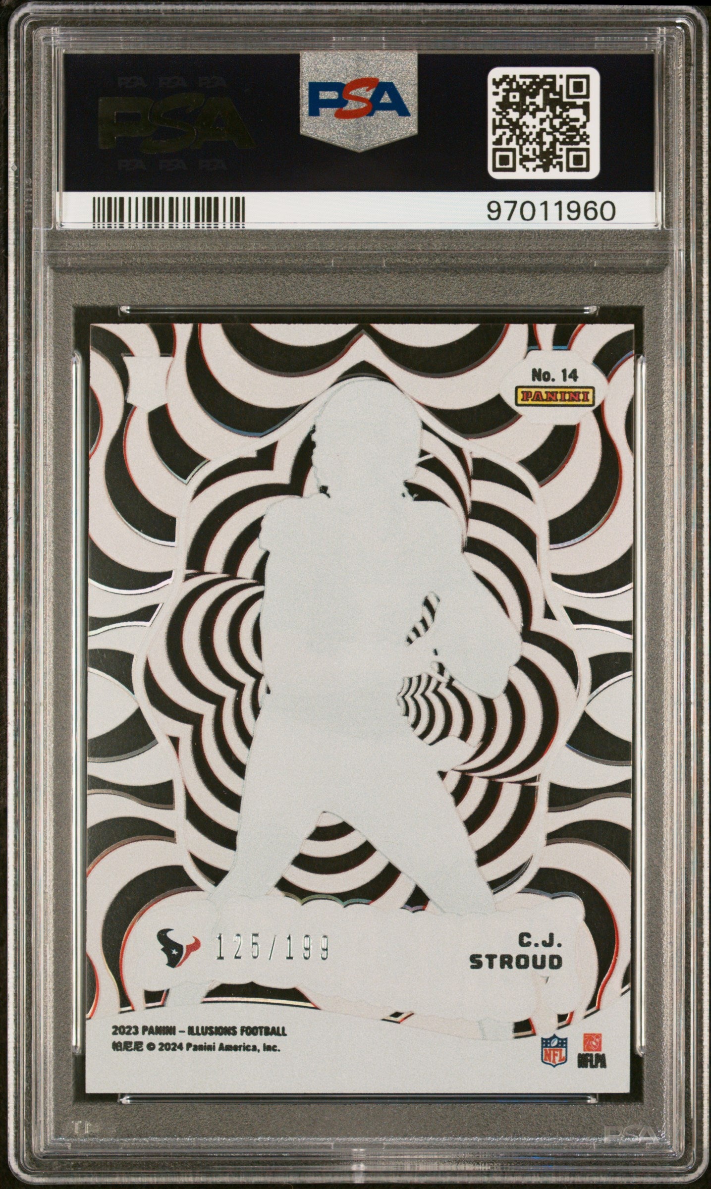 2023 Panini Illusions CJ Stroud Funkadelic Red /199 #14 RC PSA 10