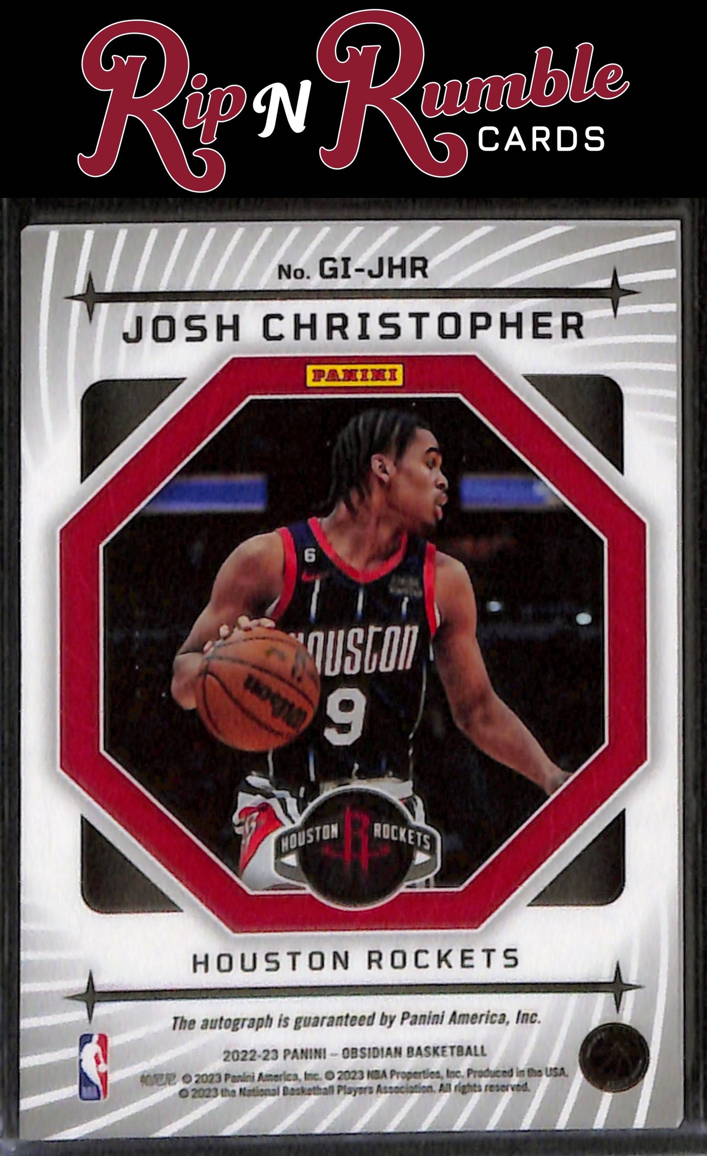 2022-23 Obsidian Josh Christopher Galaxy Ink Electric Etch Purple /75 #GI-JHR