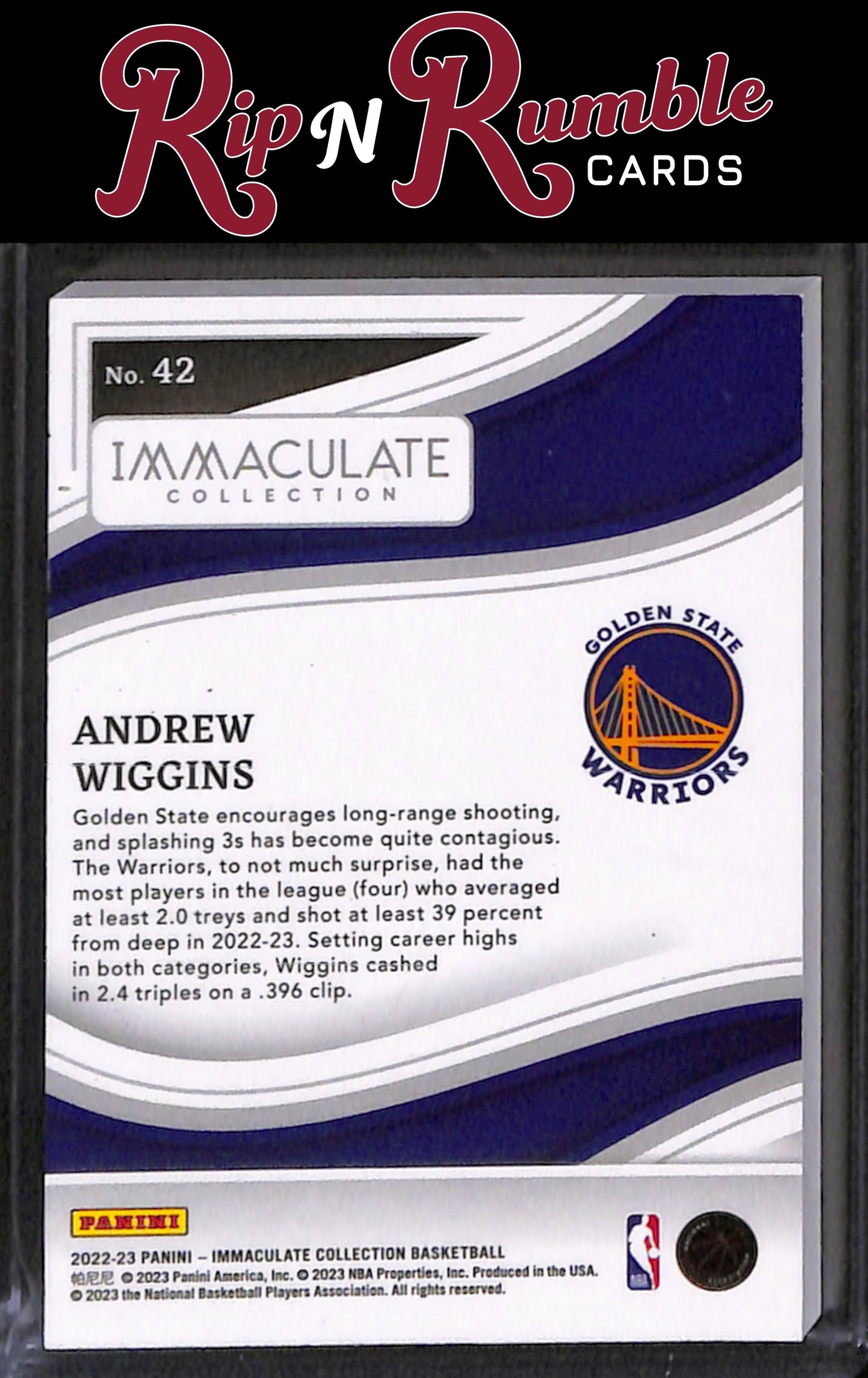 2022-23 Immaculate Collection Andrew Wiggins Blue /25 #42