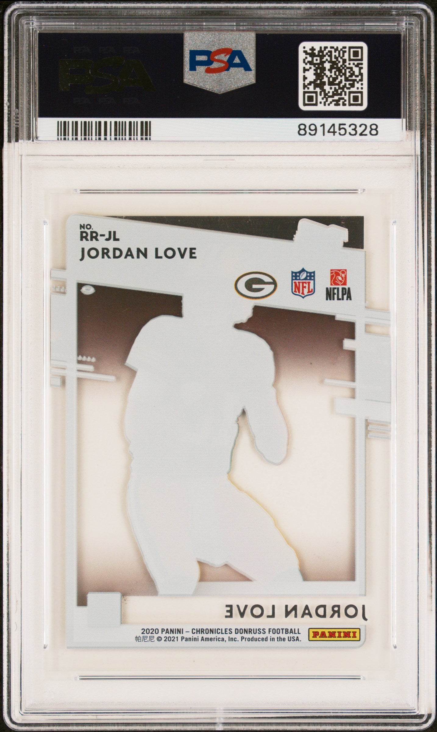 2020 Panini Chronicles Clearly Donruss Rated Rookies Jordan Love  #RRJL PSA 9