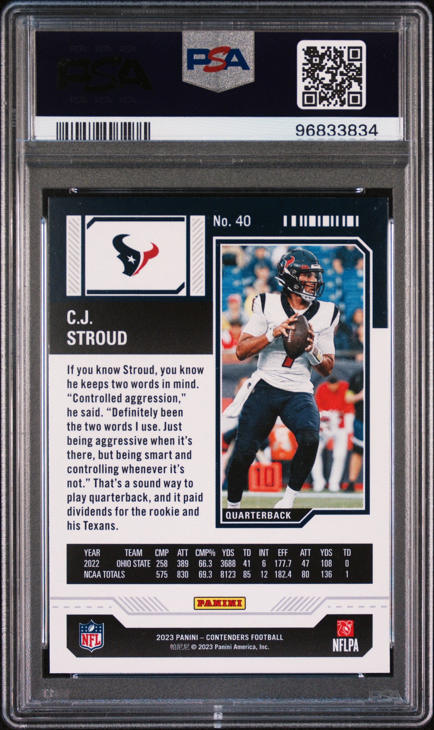 CJ Stroud 2023 Panini Contenders #40 PSA 9