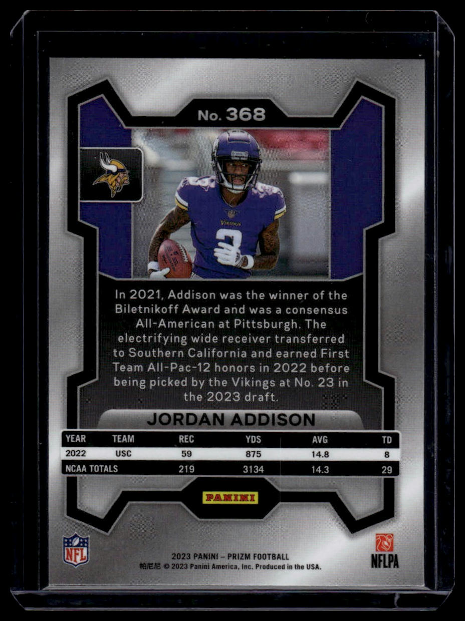 Jordan Addison 2023 Panini Prizm #368