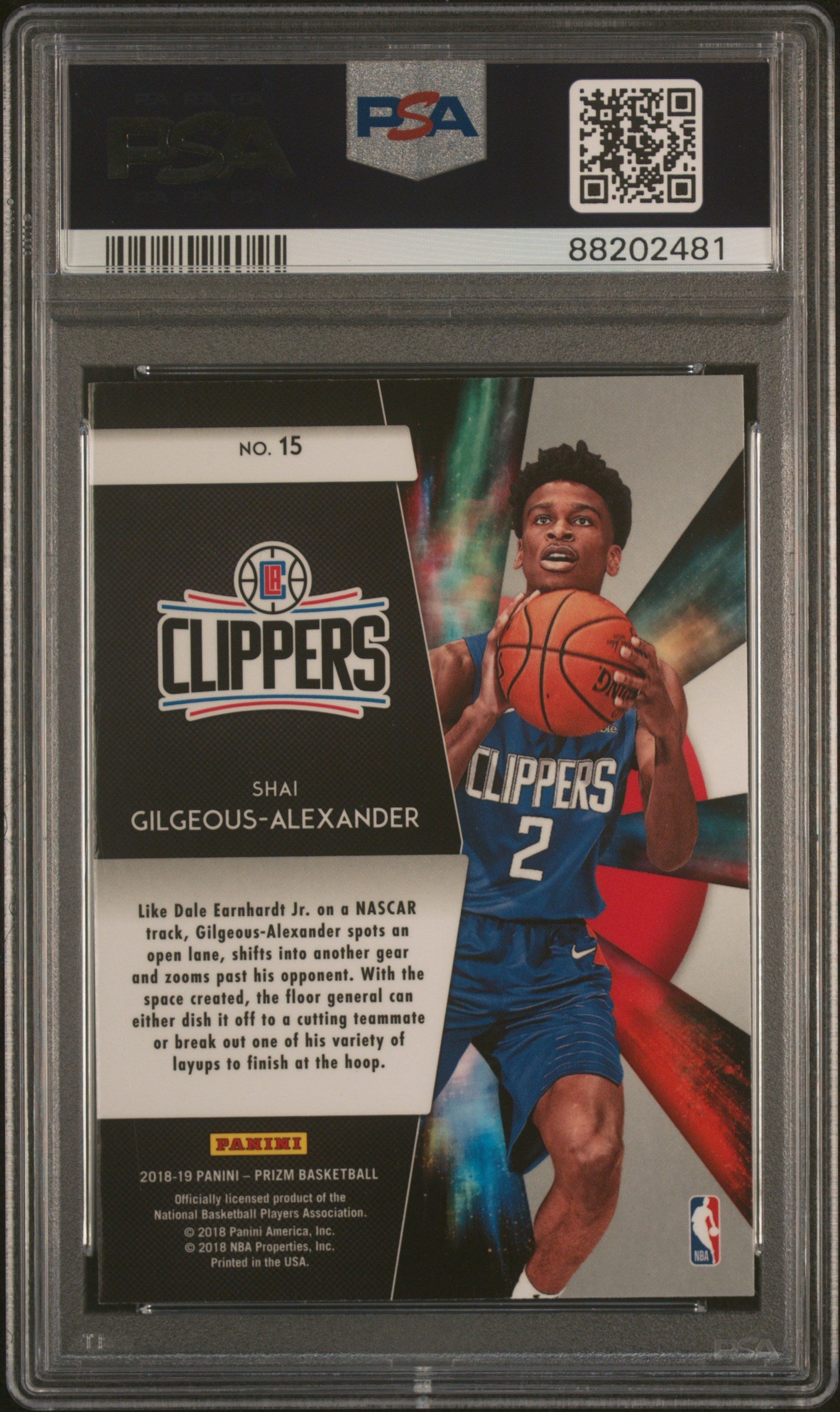 S. Gilgeous-Alexander 2018 Panini Prizm Freshman Phenoms #15 PSA 9 RC