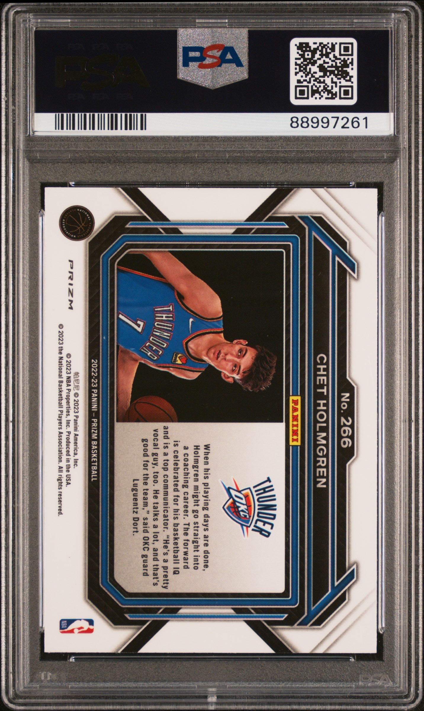 2022 Panini Prizm Chet Holmgren Variation #266 PSA 10
