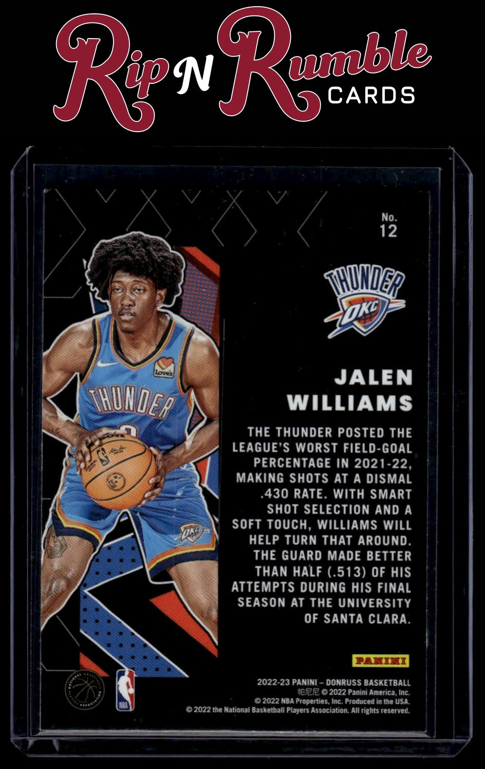 2022-23 Donruss Jalen Williams Great X-Pectations #12