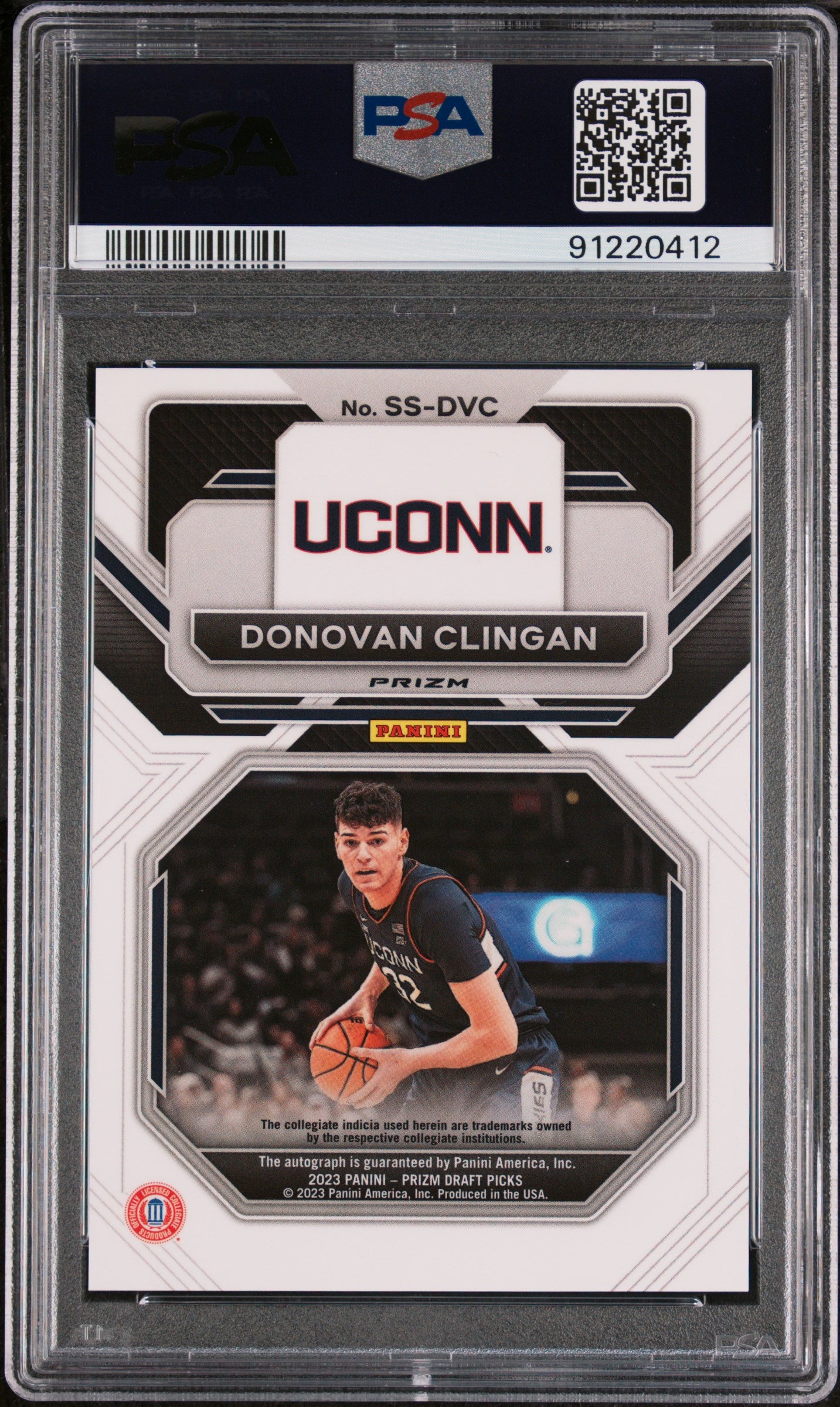 2023 Prizm Draft Picks Donovan Clingan Sensational Sig Silver #SSDVC PSA 10