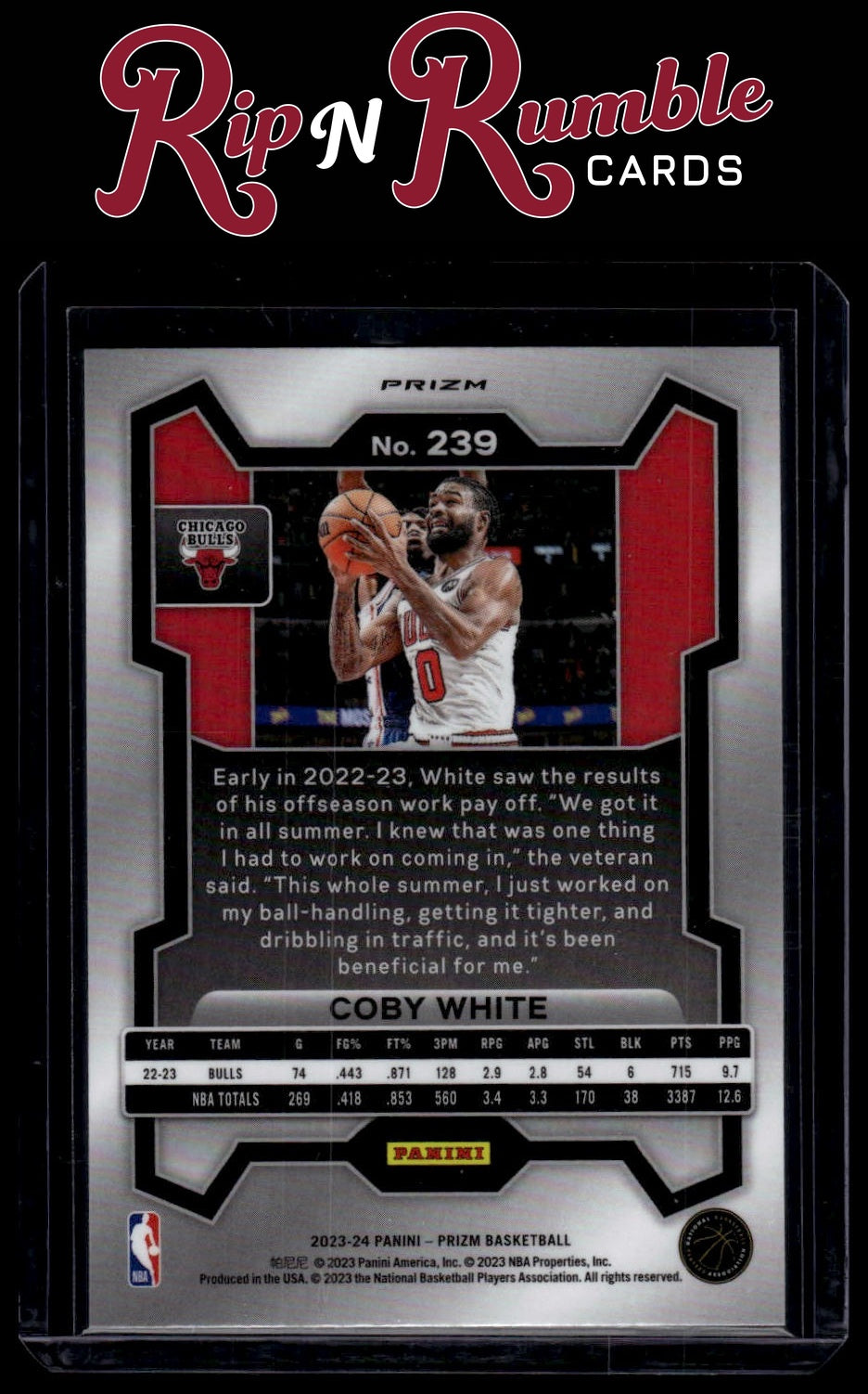 2023-24 Prizm Coby White Silver #239