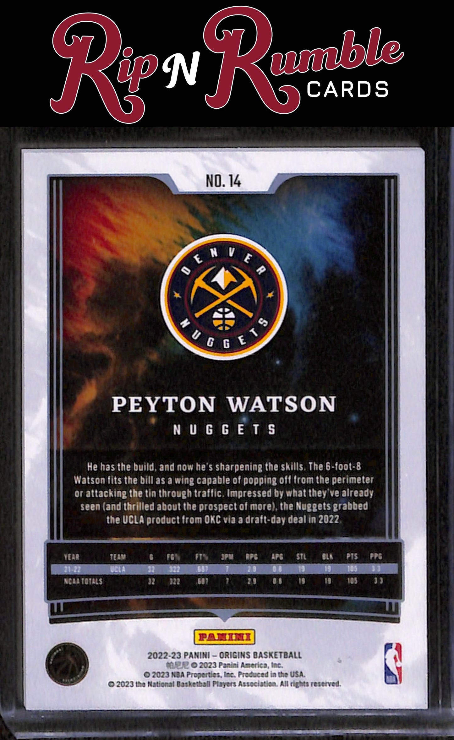 2022-23 Origins Peyton Watson Red #14