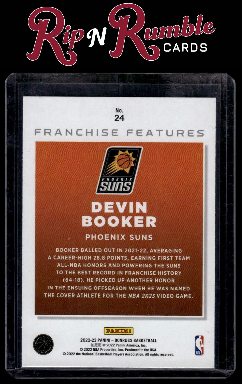 2022-23 Donruss Devin Booker Franchise Features #24