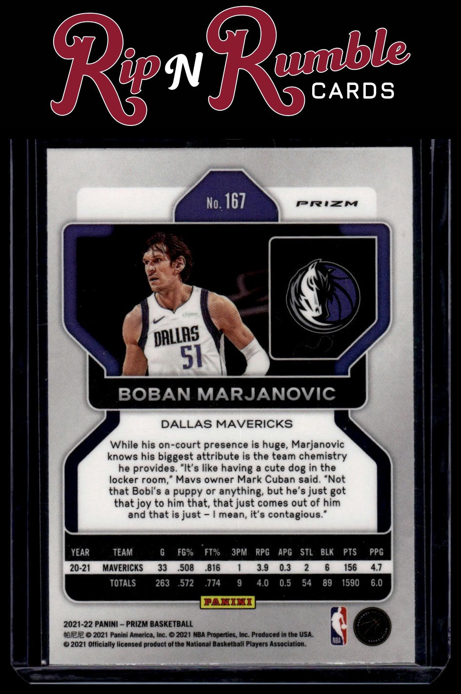 2021-22 Prizm Boban Marjanovic NBA 75th Anniversary #167