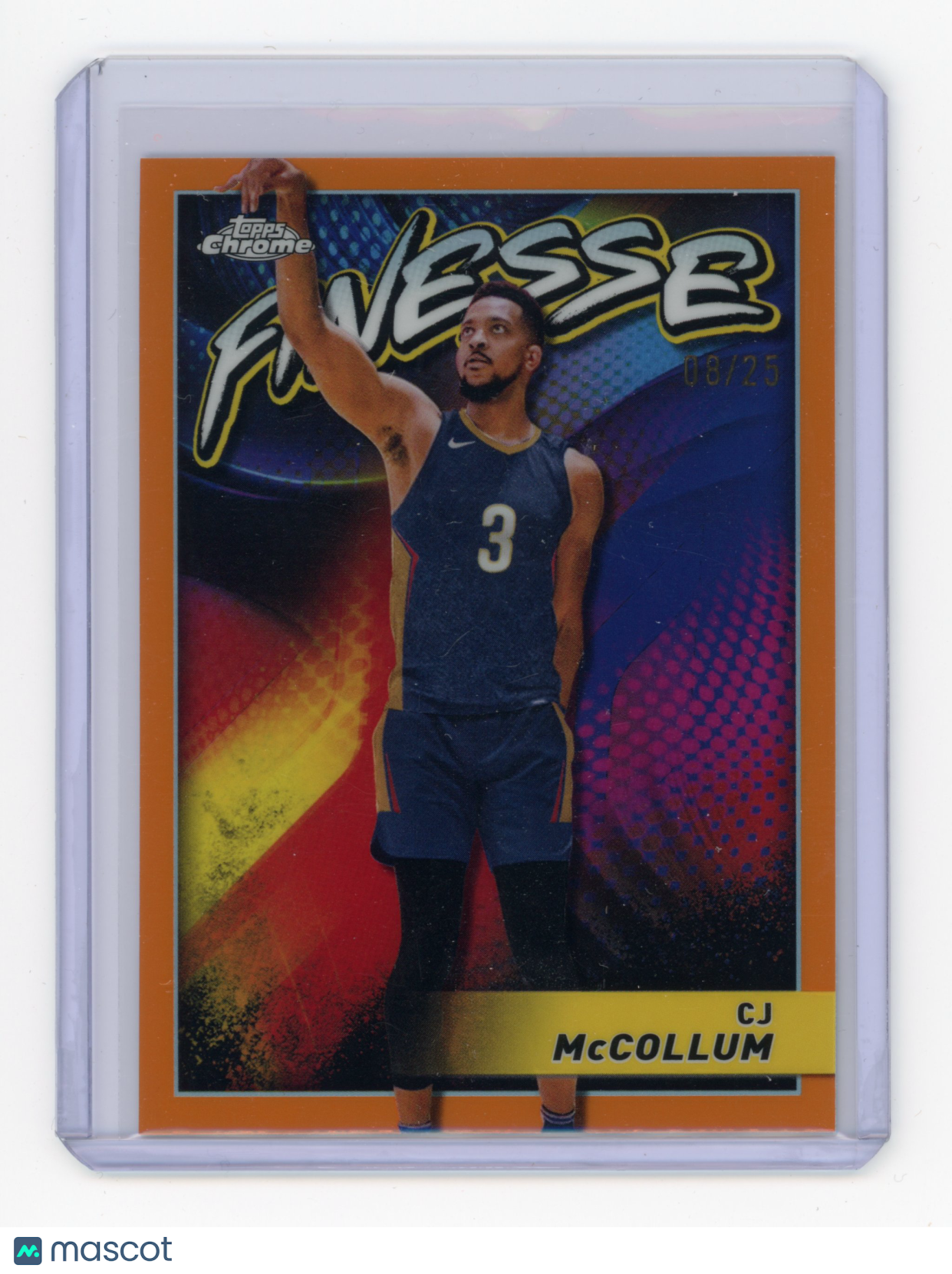 2024 Topps Chrome Finesse CJ McCollum Orange Refractor /25 #F-13