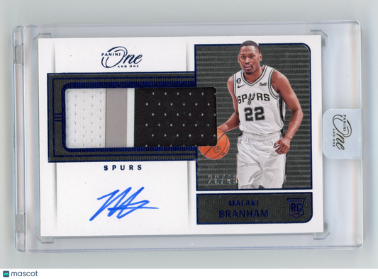 2022 Panini One and One Malaki Branham Jumbo RPA Blue RC 20/49 #RJJ-MBR