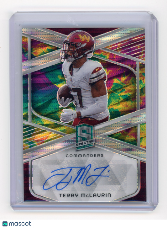 2024 Panini Spectra Terry McLaurin Signatures Celestial 52/75 #SIG-TMN