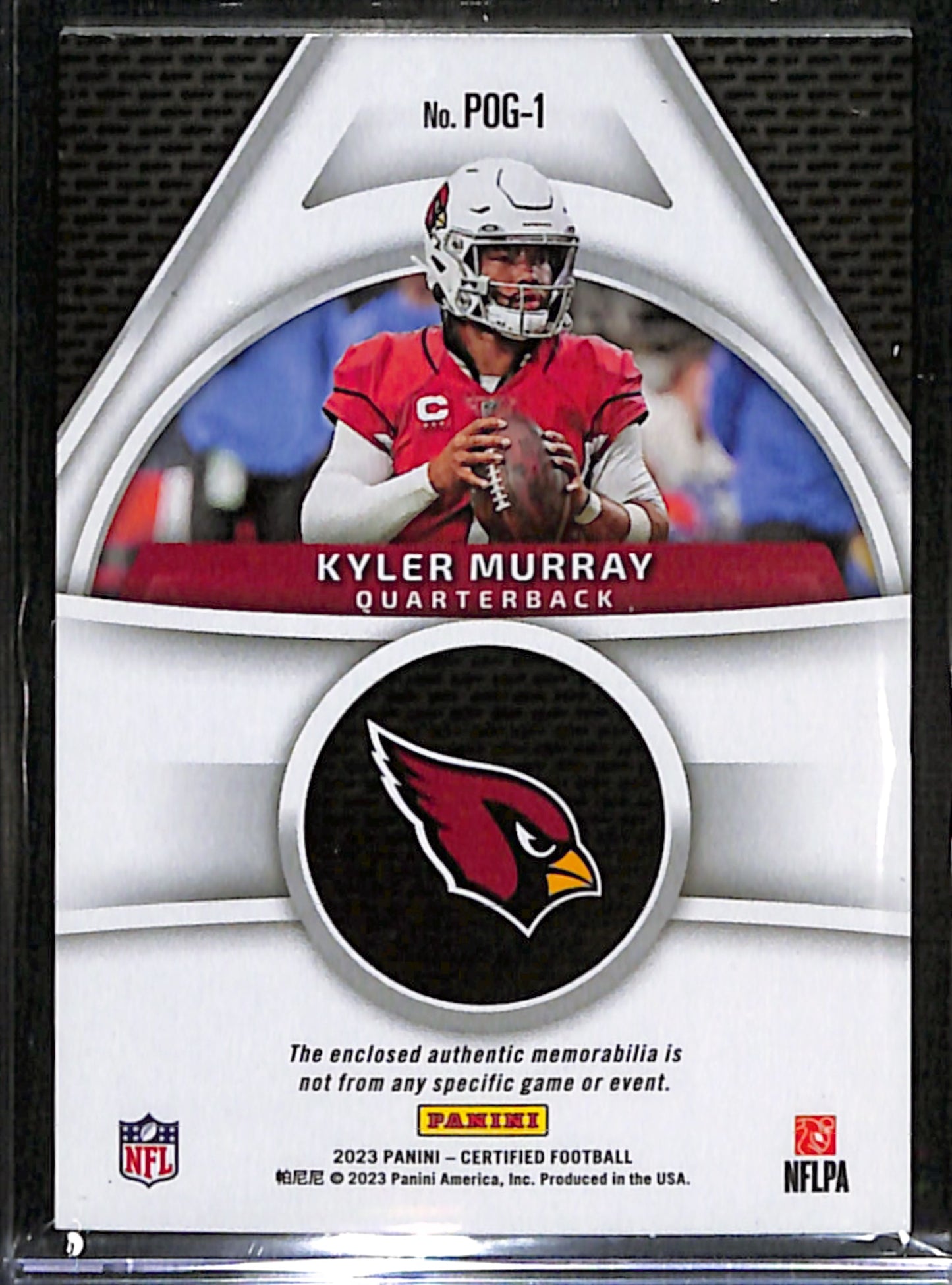 Kyler Murray 2023 Certified Piece of the Game /199 #POG-1