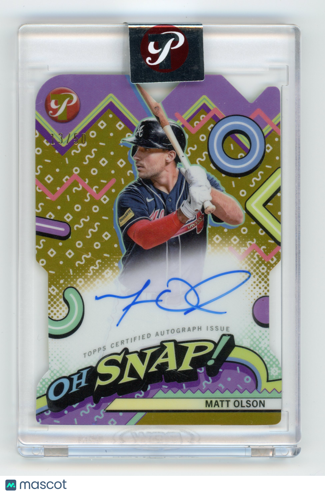 2024 Topps Pristine Matt Olson Oh Snap! Autograph Gold 13/50 #OSA-MO